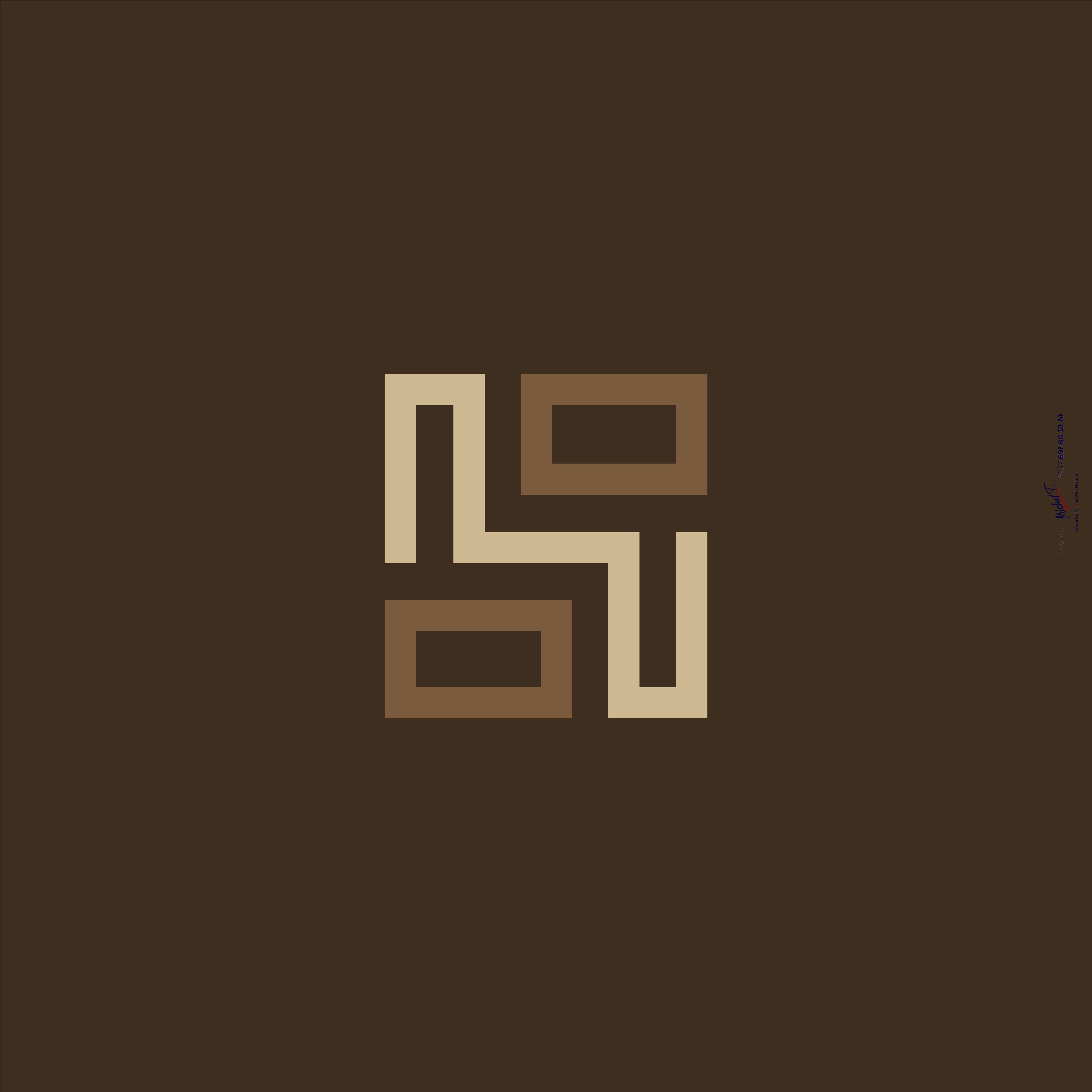 The monogram alone, dark version.